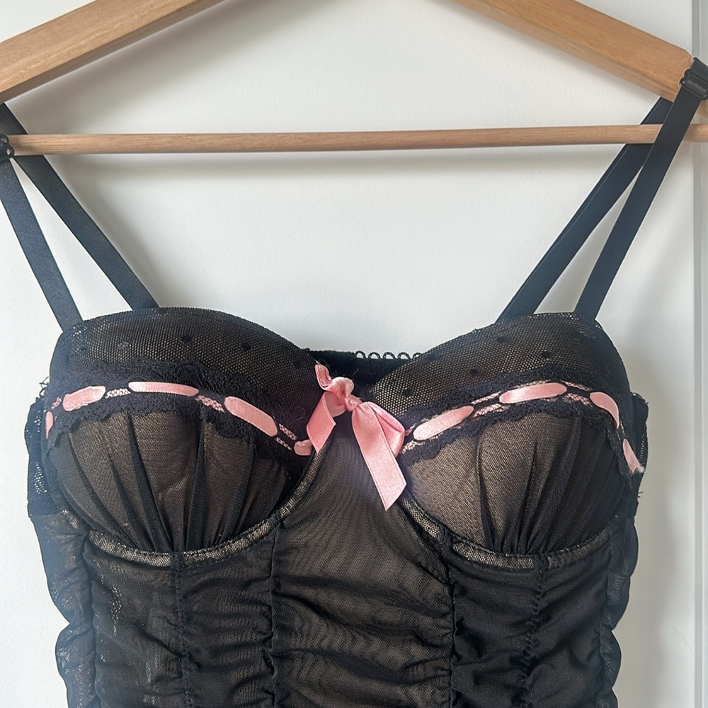 Black lingerie teddy slip babydoll 34B intimates Chemise / slips - Picture 5 of 8